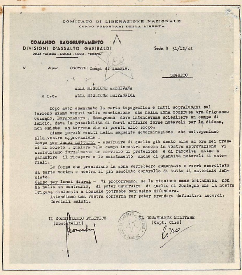 Secret wartime correspondence